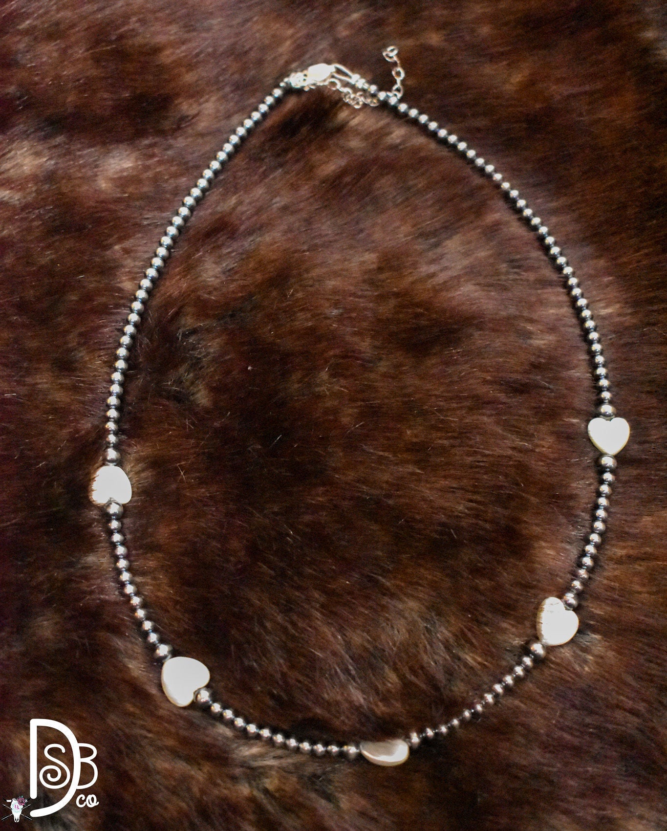 Sterling Silver Pearl Choker with Heart Freshwater Pearls - Deadwood South Boutique & Company LLC