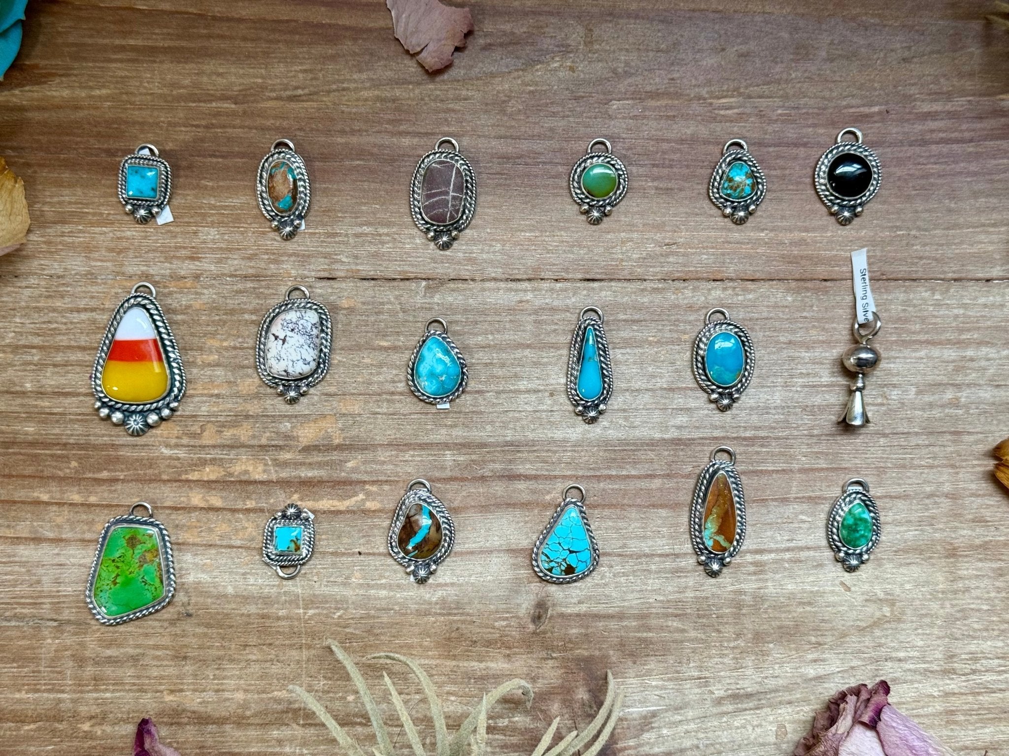 Sterling Silver & Turquoise Charms – Handmade by Jason Ogg & Shay Pfeiffer – USA Made – Pick Your Favorite - Deadwood South Boutique & Company LLC
