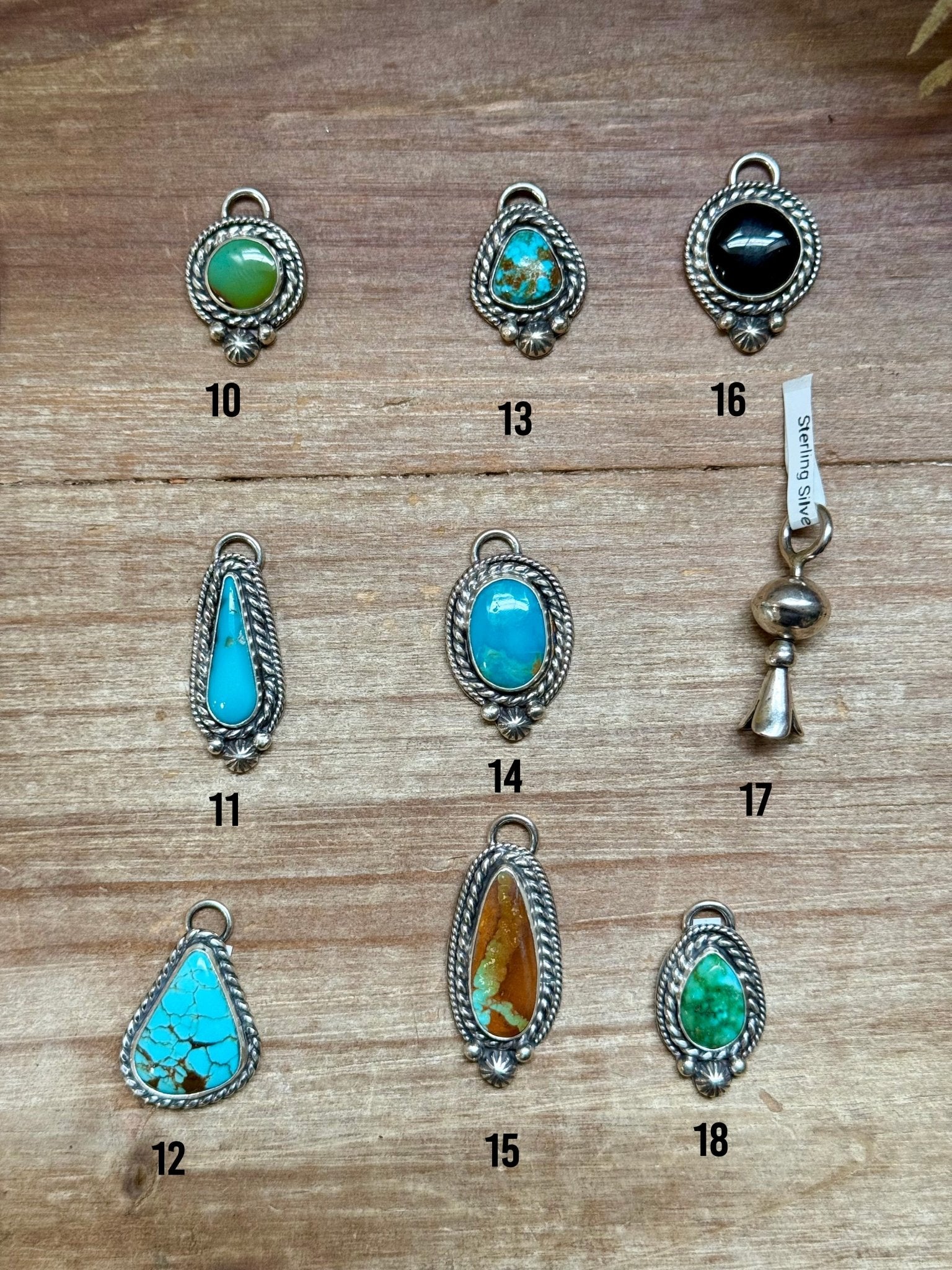 Sterling Silver & Turquoise Charms – Handmade by Jason Ogg & Shay Pfeiffer – USA Made – Pick Your Favorite - Deadwood South Boutique & Company LLC