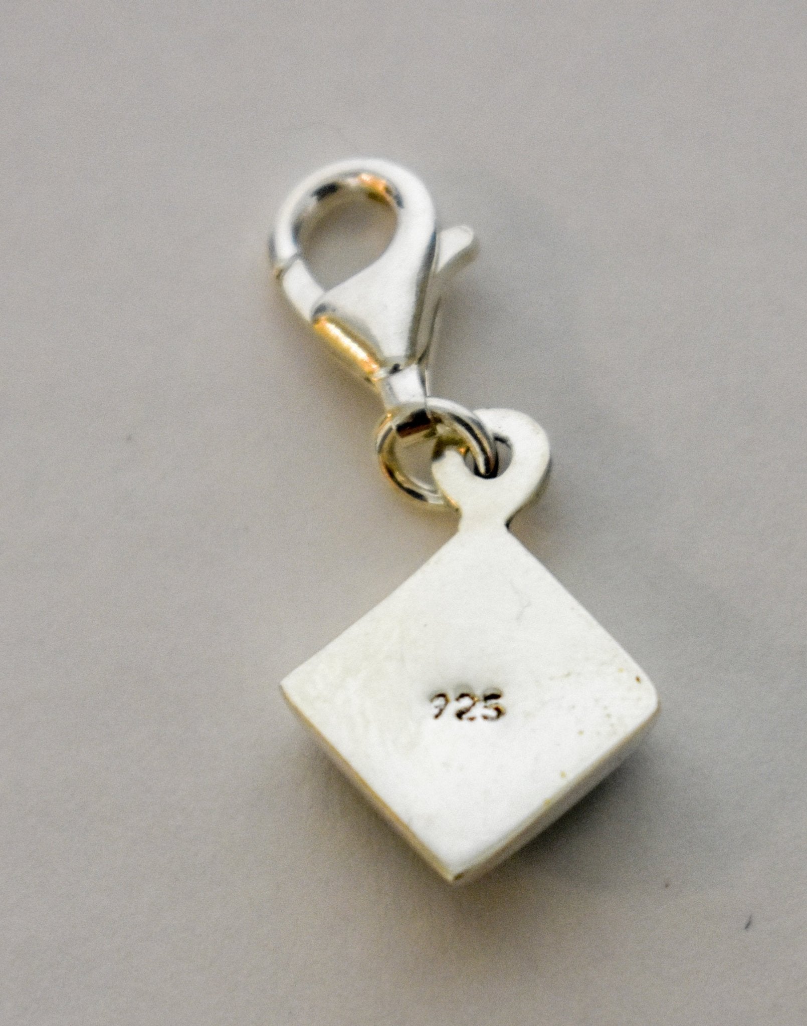 Sterling Silver & Turquoise Diamond Charm - Deadwood South Boutique & Company LLC