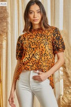 Fall in Love Leopard Top-Short Sleeves-Deadwood South Boutique & Company-Deadwood South Boutique, Women's Fashion Boutique in Henderson, TX