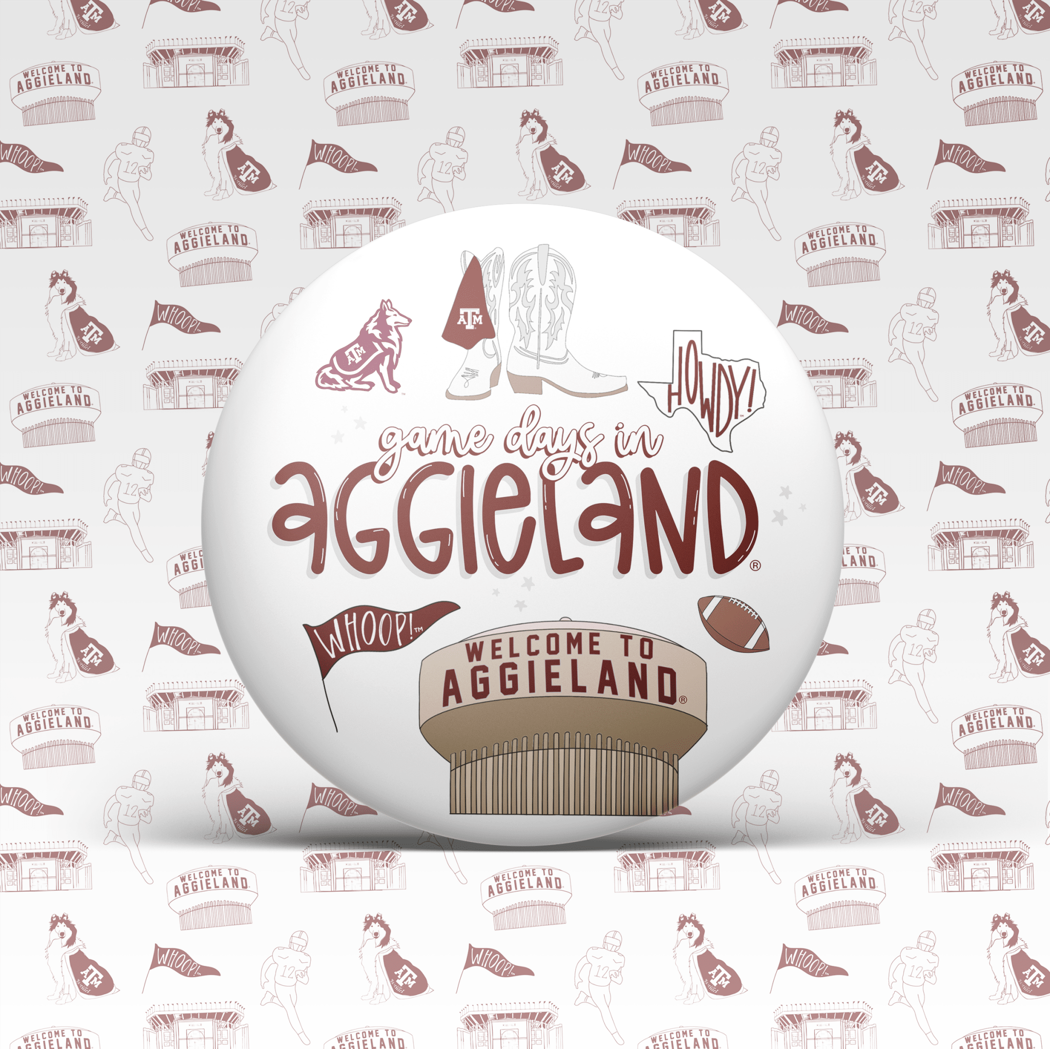 Texas A&M Game Day Buttons | Gameday Pins - Deadwood South Boutique & Company LLC
