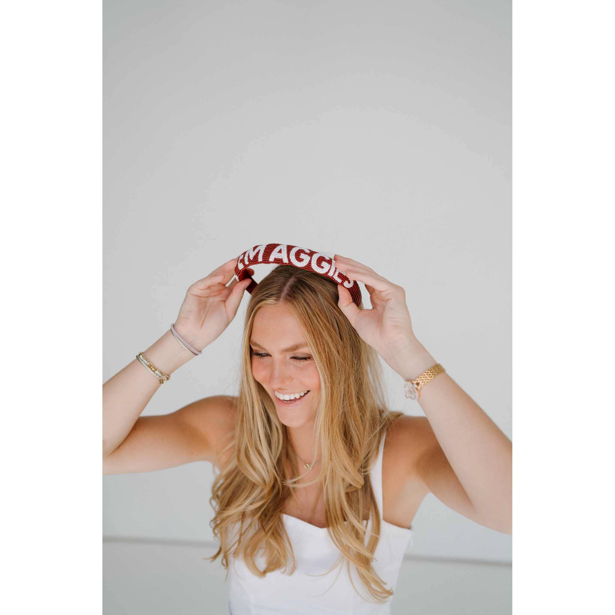 Texas A&M Gig 'em Aggies Headband by Desden - Deadwood South Boutique & Company LLC