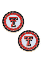 Texas Tech Red Raiders Pave Disc Stud Earrings - Deadwood South Boutique & Company LLC