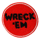 Texas Tech Wreck 'Em Beaded Button in Red and Black by Desden - Deadwood South Boutique & Company LLC