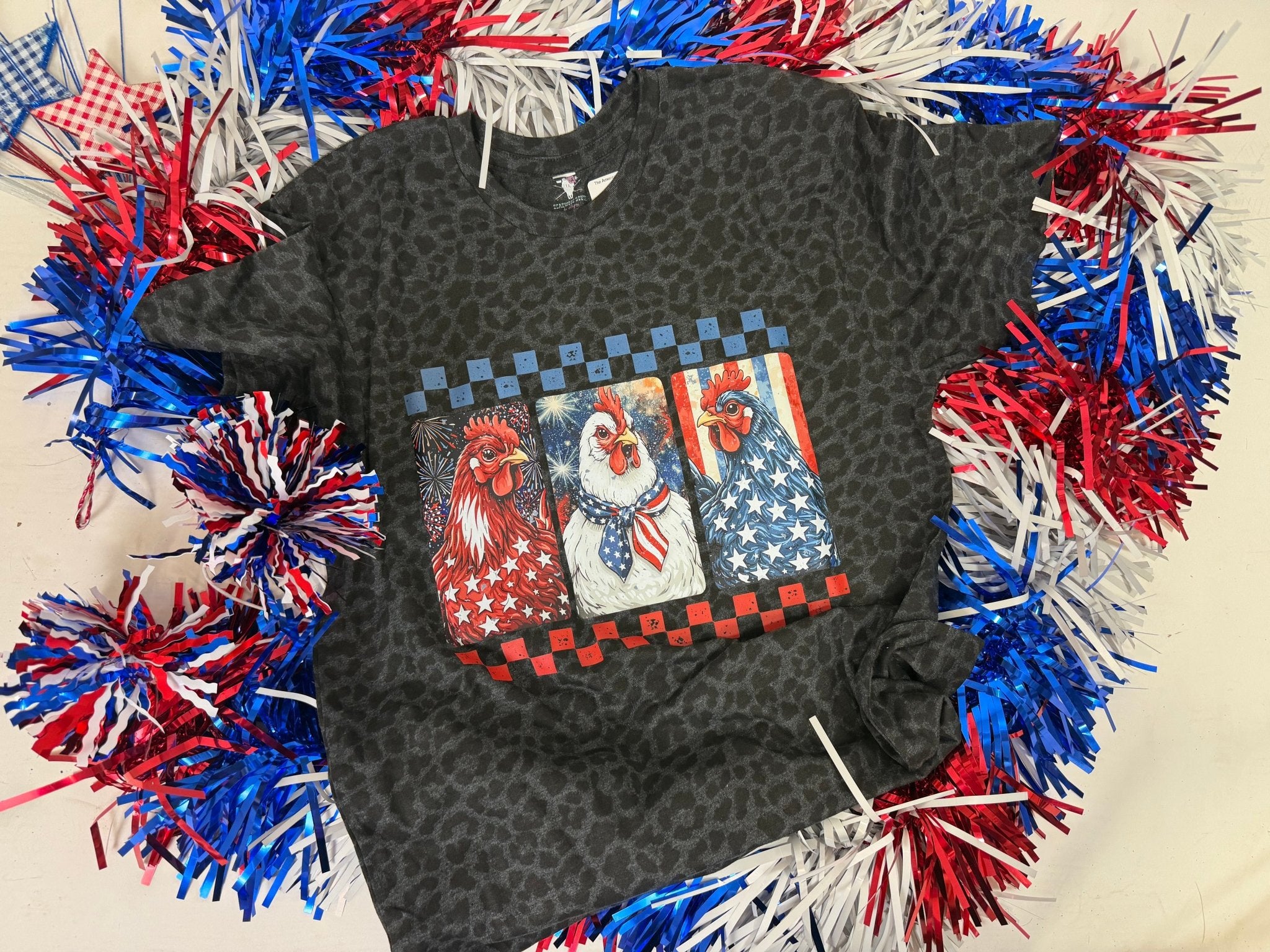 The Americana Chicken Graphic Tee - Deadwood South Boutique & Company LLC