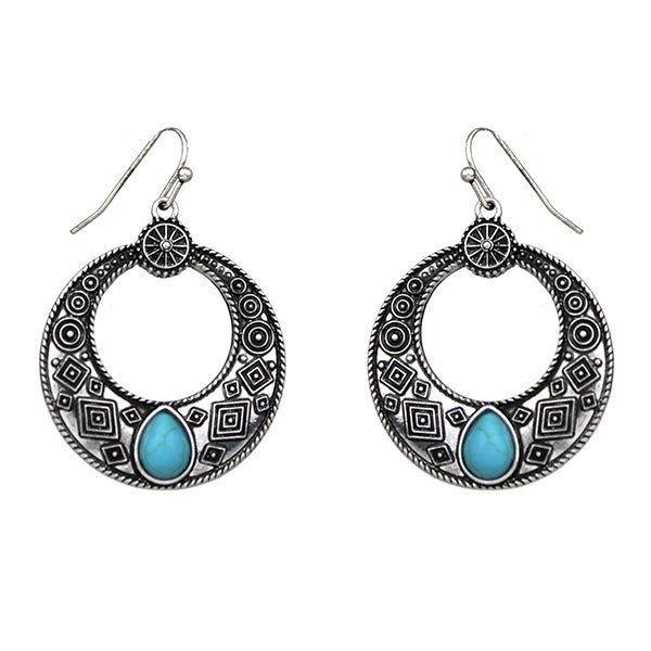 The Aztec & Turquoise Fashion Earrings - Deadwood South Boutique & Company LLC