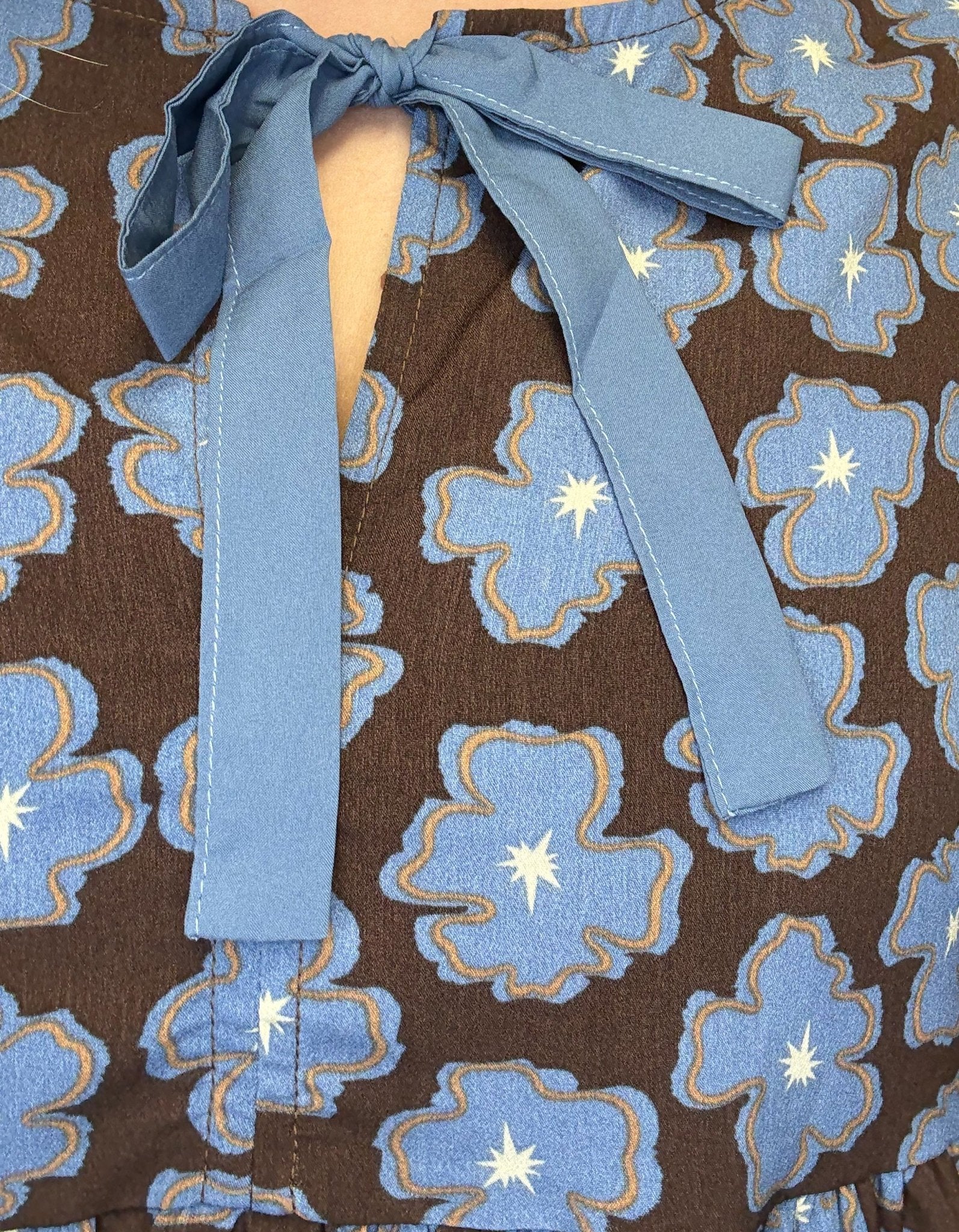 The Blue Floral Baby Doll Top - Deadwood South Boutique & Company LLC