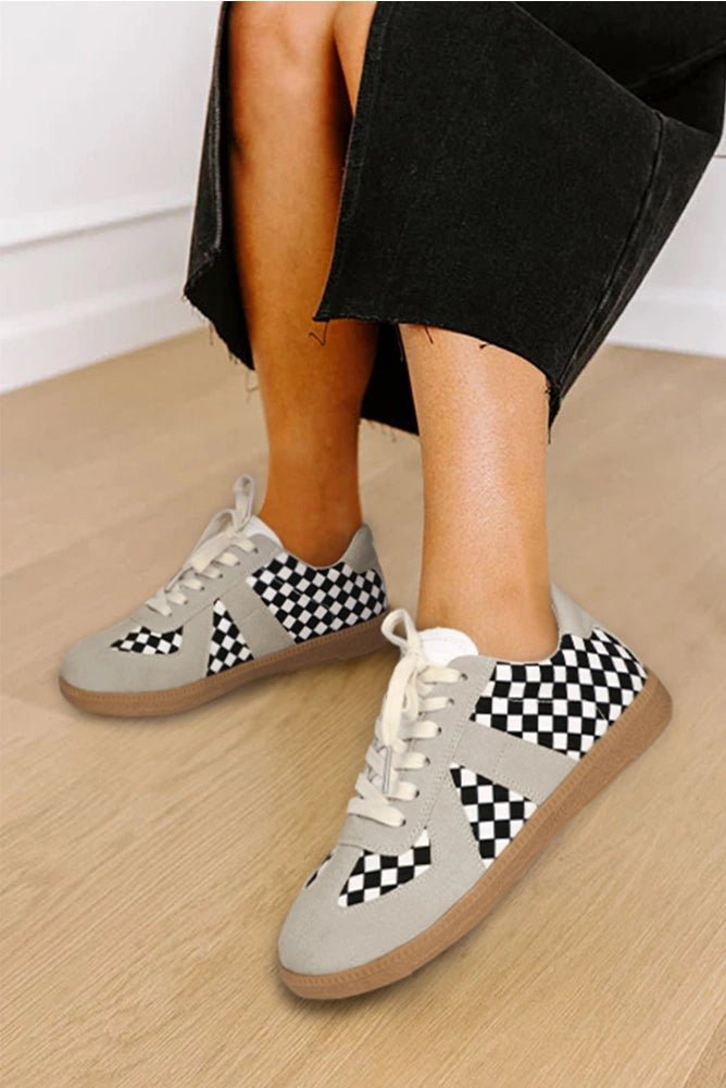The Dolly Checkerboard Sneaker - Deadwood South Boutique & Company LLC