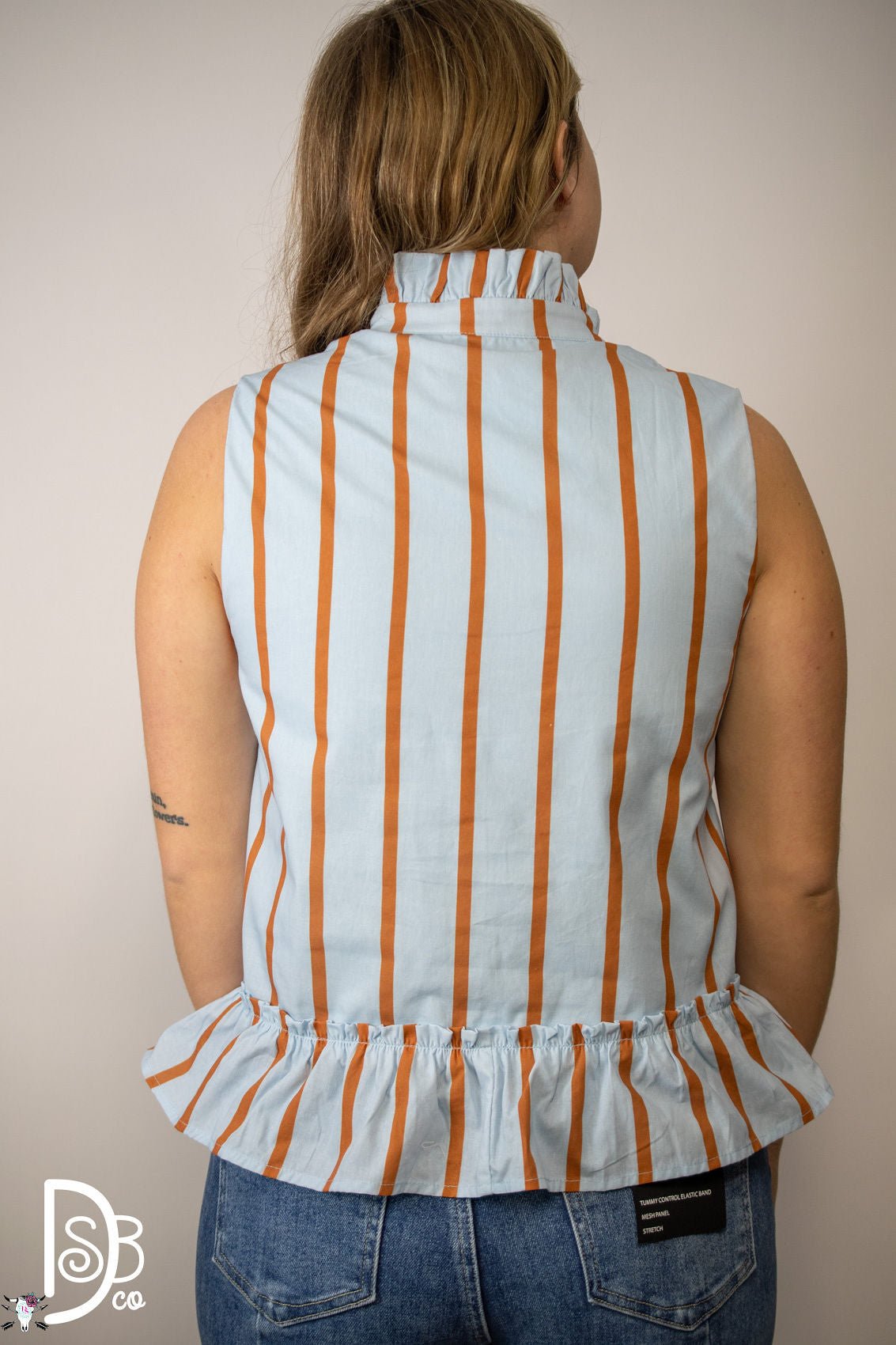 The Eloise Striped Tie Front Top - Deadwood South Boutique & Company LLC