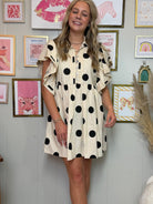 The Gabriela Ruffle Sleeve Mini Dress - Deadwood South Boutique & Company LLC