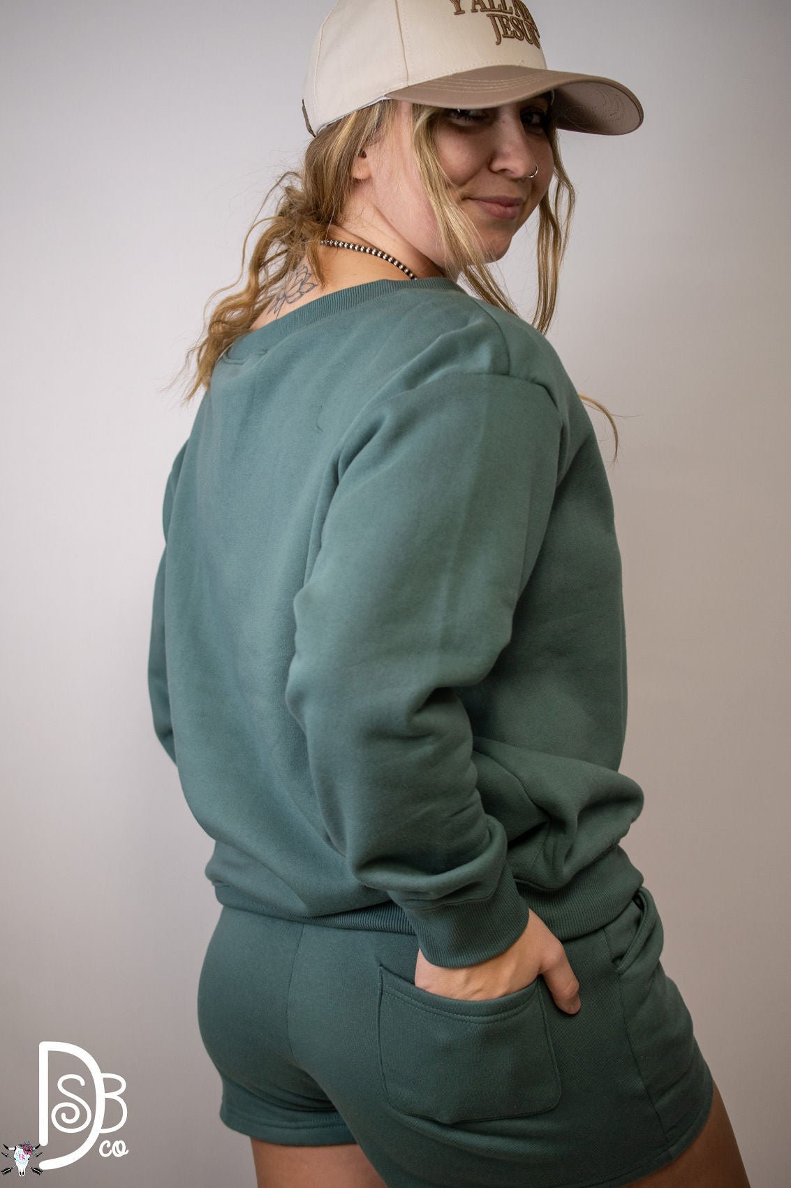 The Hannah Crew Neck & Short Set - Deadwood South Boutique & Company LLC