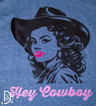 The Hey Cowboy Rhinestone Graphic Tee - Deadwood South Boutique & Company LLC