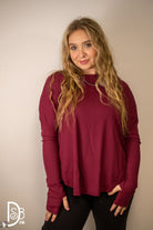 The Lauren Oversized Open Back Ribbed Top - Deadwood South Boutique & Company LLC