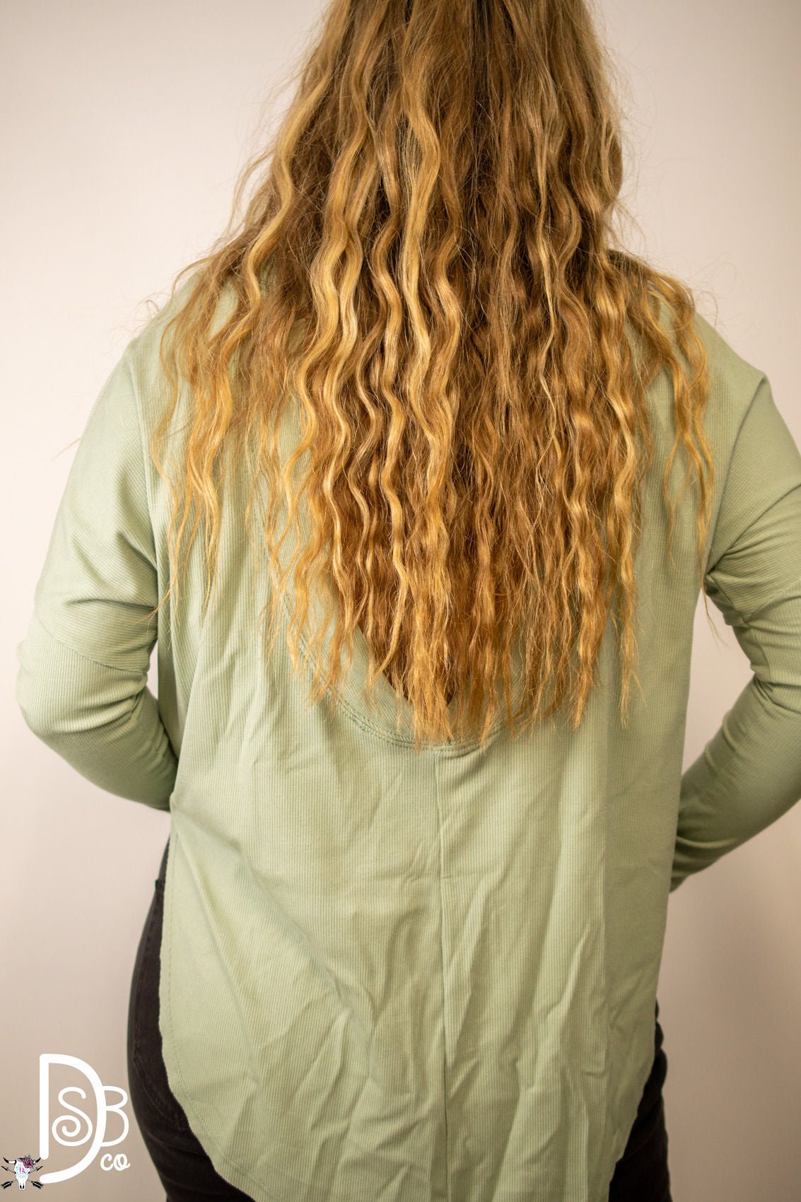 The Lauren Oversized Open Back Ribbed Top - Deadwood South Boutique & Company LLC