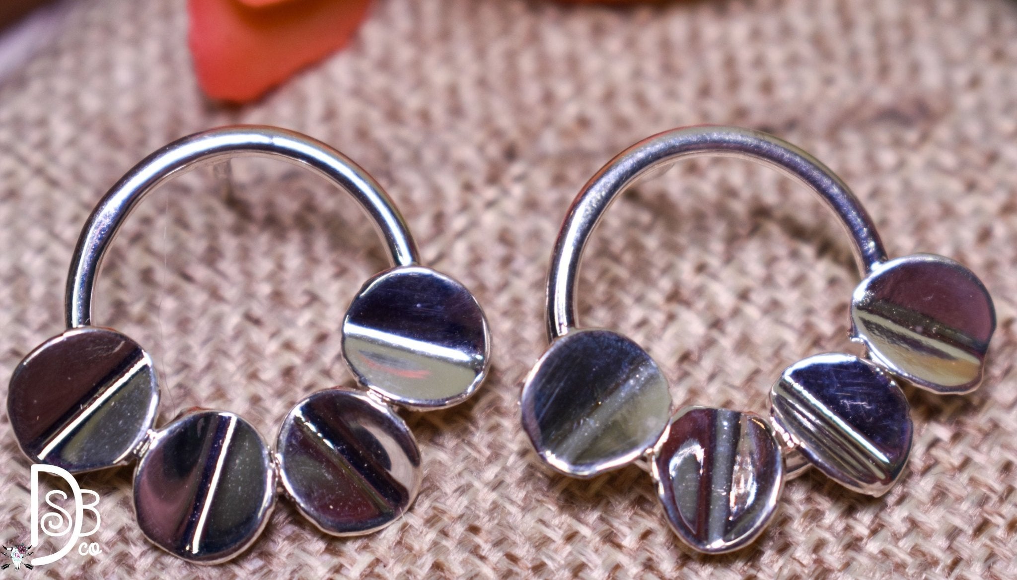 The Lilly Sterling Silver Circle Studs - Deadwood South Boutique & Company LLC