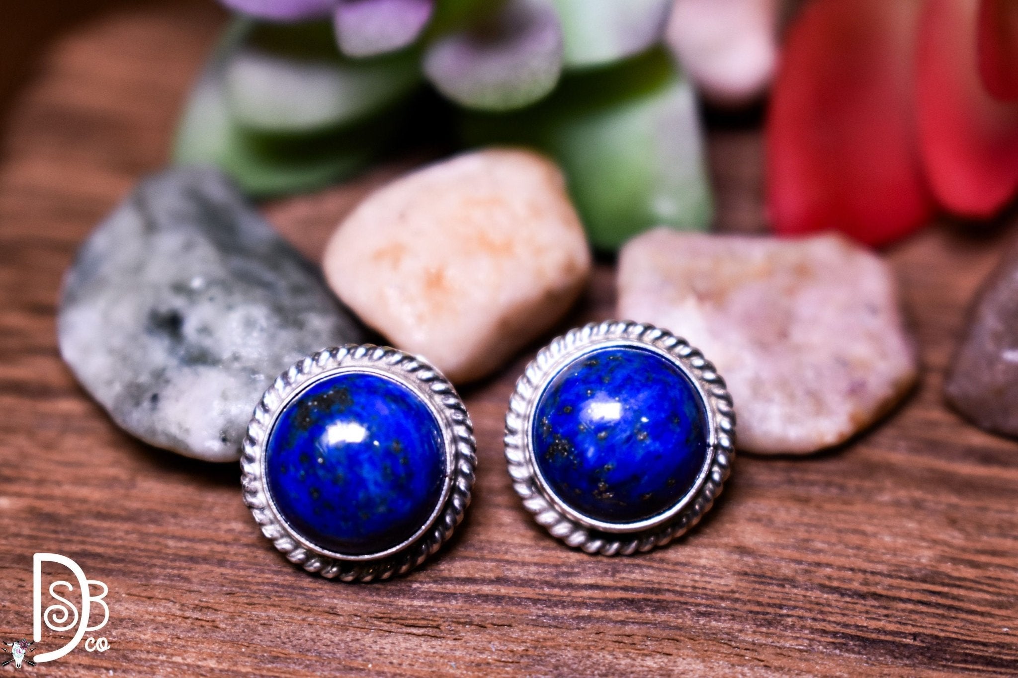 The Minnie Sterling & Lapis Studs - Deadwood South Boutique & Company LLC