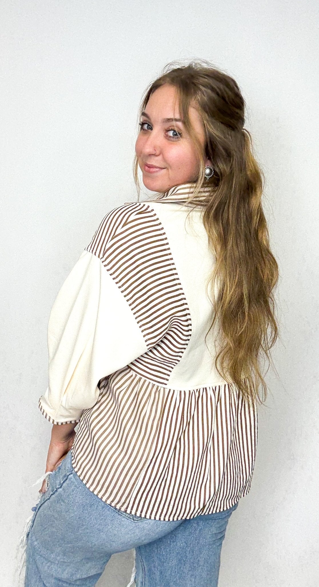 The Mixed Striped Top - Deadwood South Boutique & Company LLC