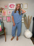 The Modern Checkered French Terry Set - Deadwood South Boutique & Company LLC