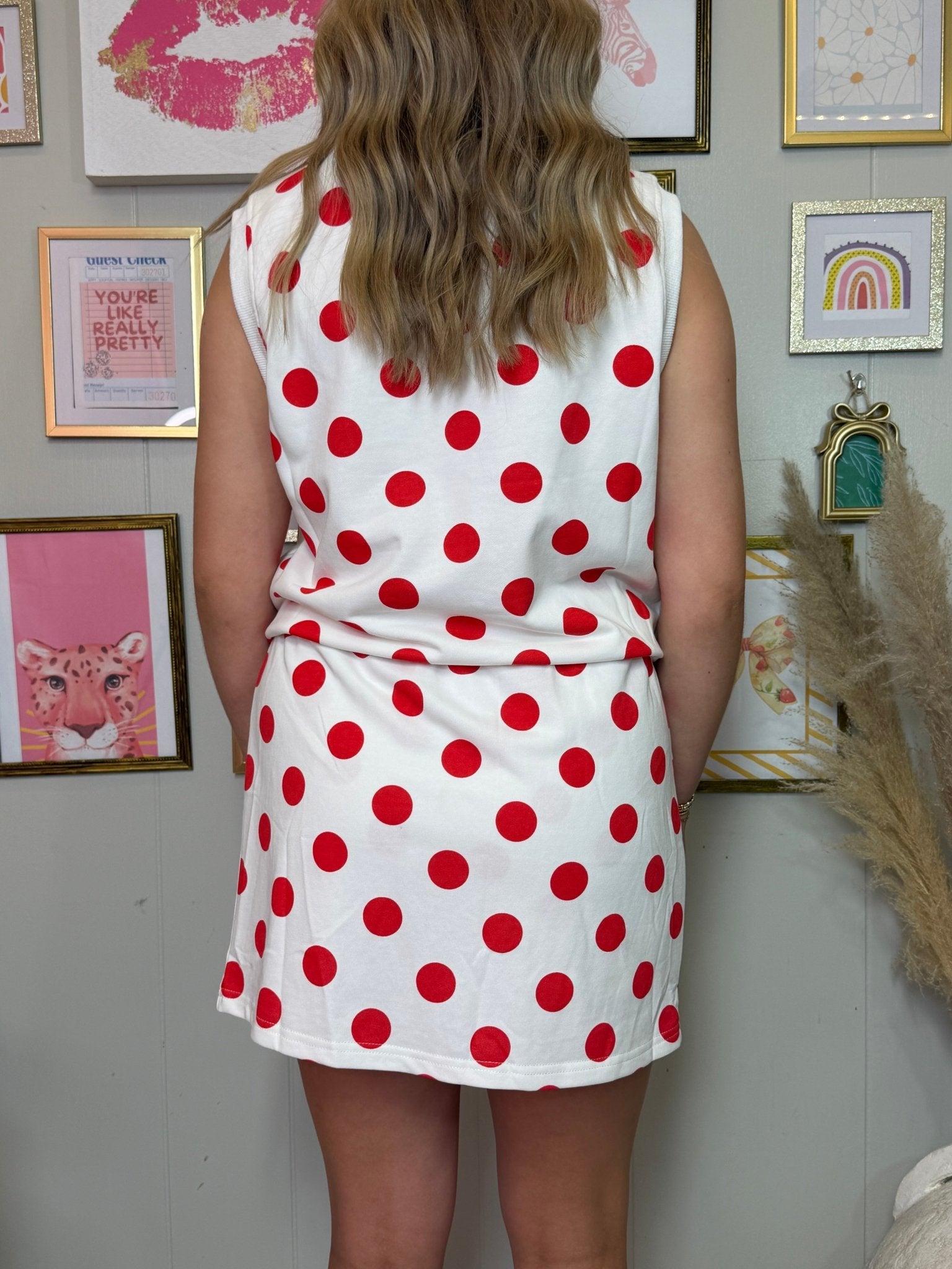 The Monroe Polka Dot Skort Set - Deadwood South Boutique & Company LLC
