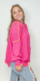 The Oversized Contrast Sweater - Deadwood South Boutique & Company LLC