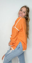 The Oversized Contrast Sweater - Deadwood South Boutique & Company LLC