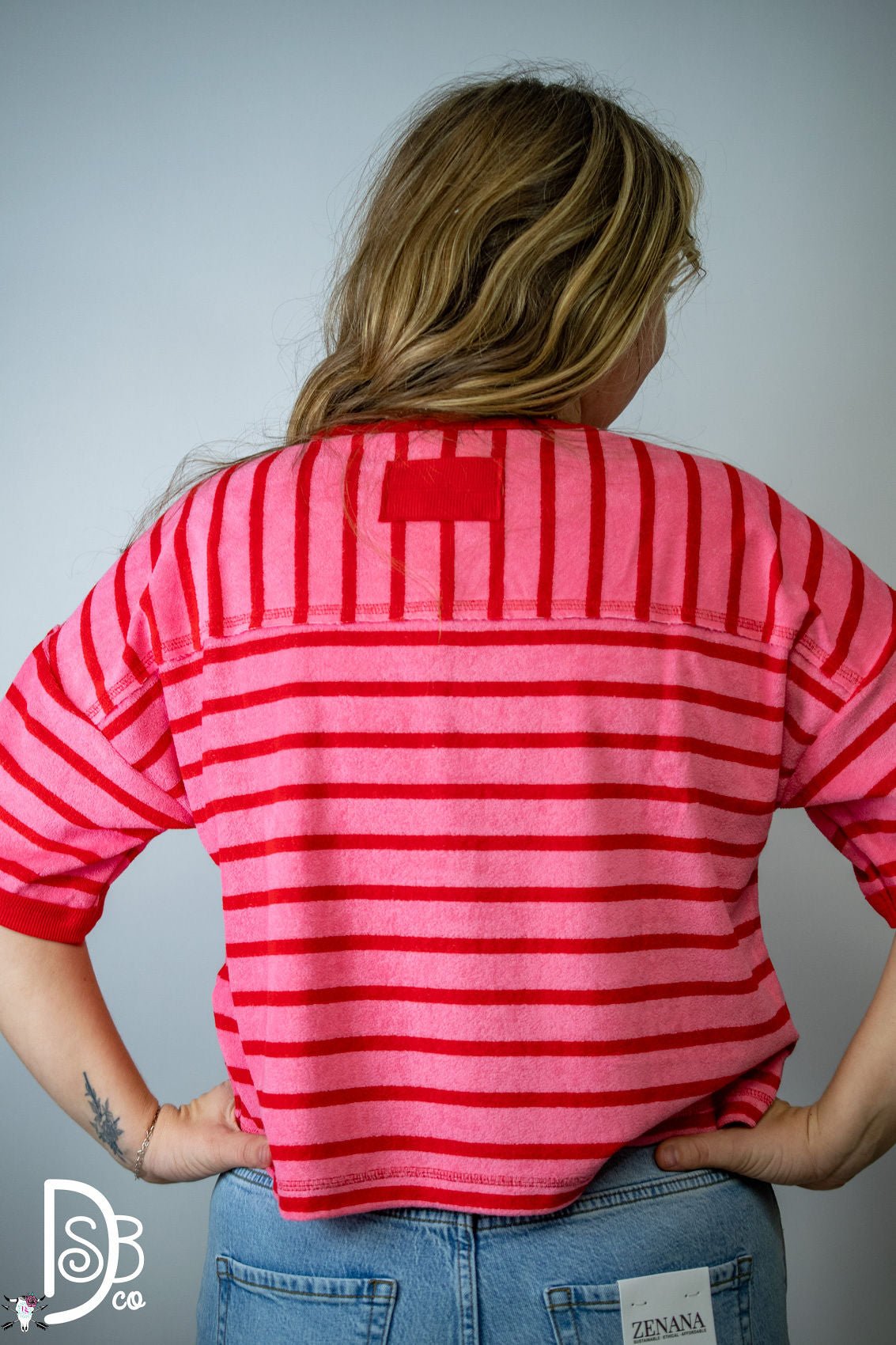 The Oversized Striped Comfy Knit Top - Deadwood South Boutique & Company LLC