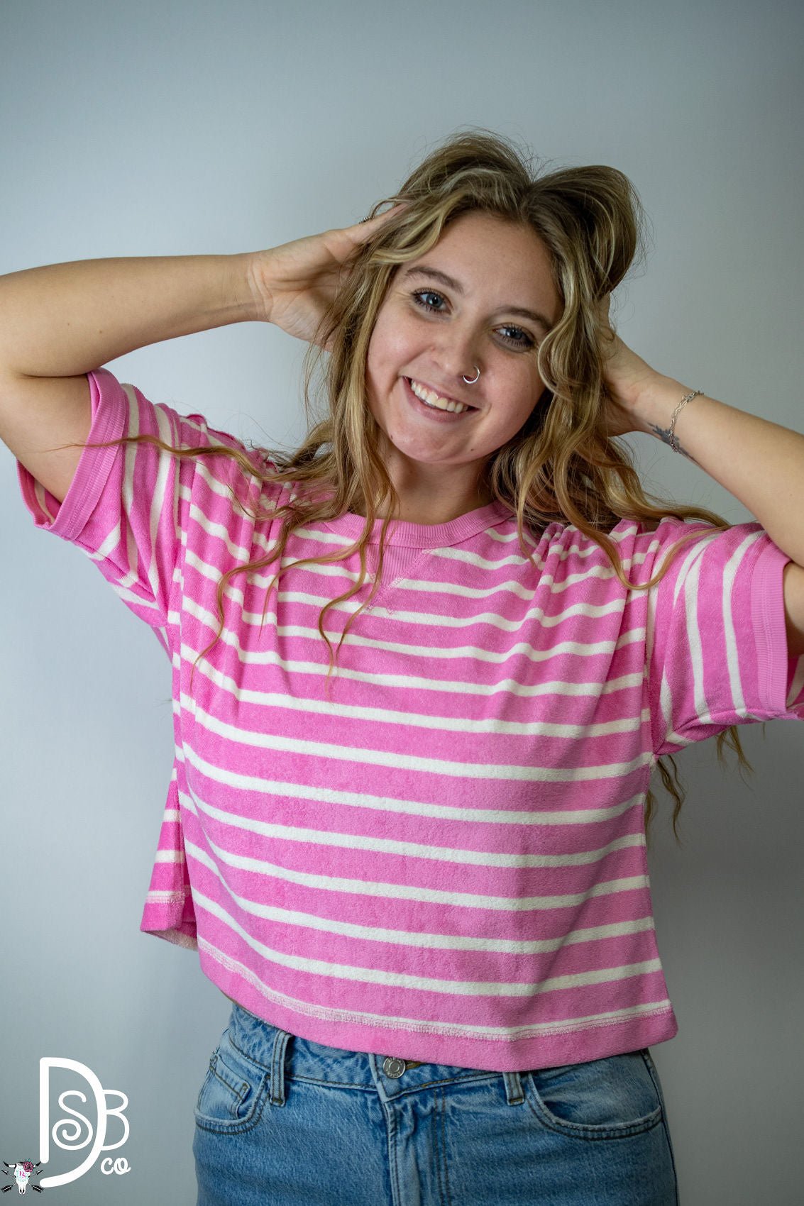 The Oversized Striped Comfy Knit Top - Deadwood South Boutique & Company LLC
