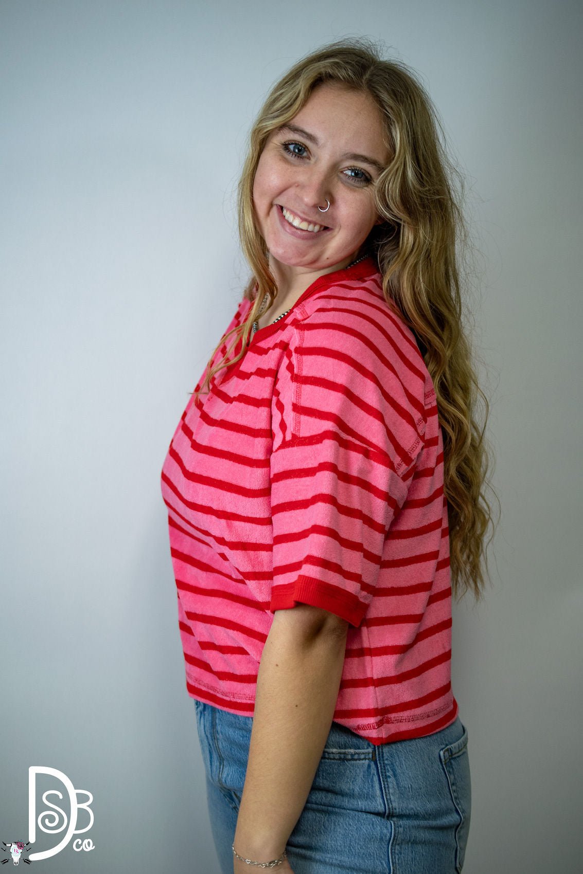 The Oversized Striped Comfy Knit Top - Deadwood South Boutique & Company LLC