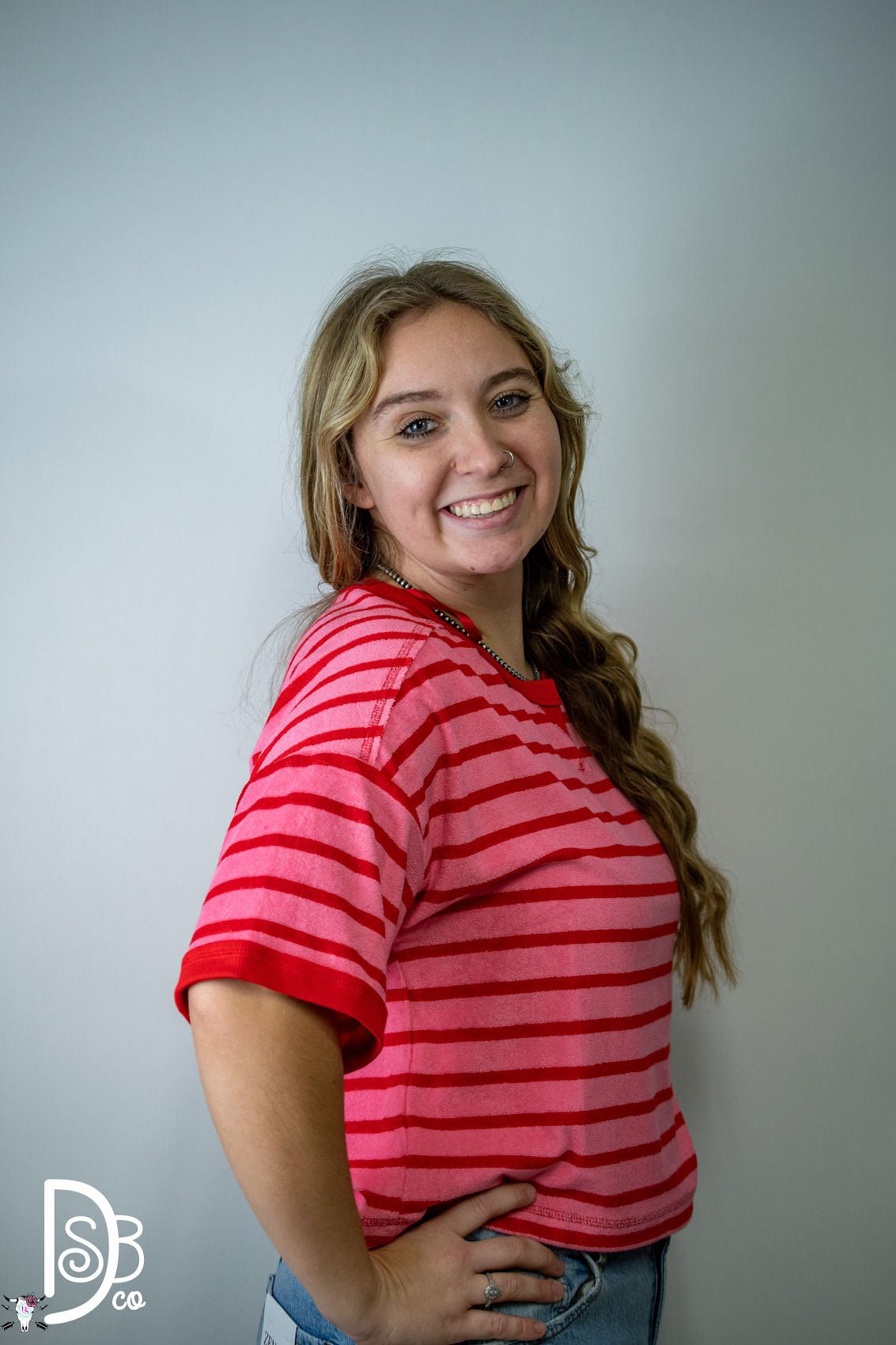 The Oversized Striped Comfy Knit Top - Deadwood South Boutique & Company LLC