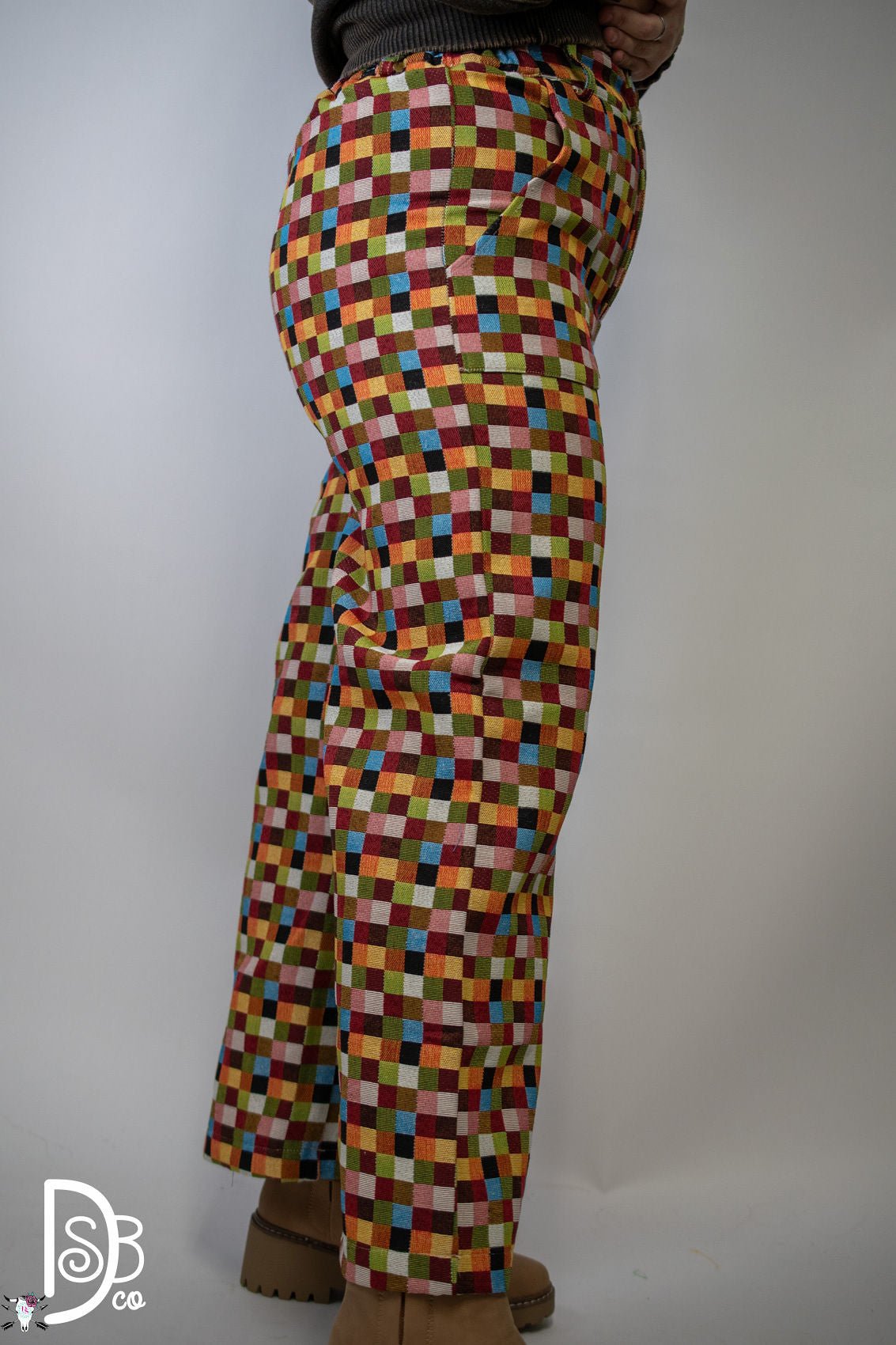The Patchwork Checkered Pants - Deadwood South Boutique & Company LLC