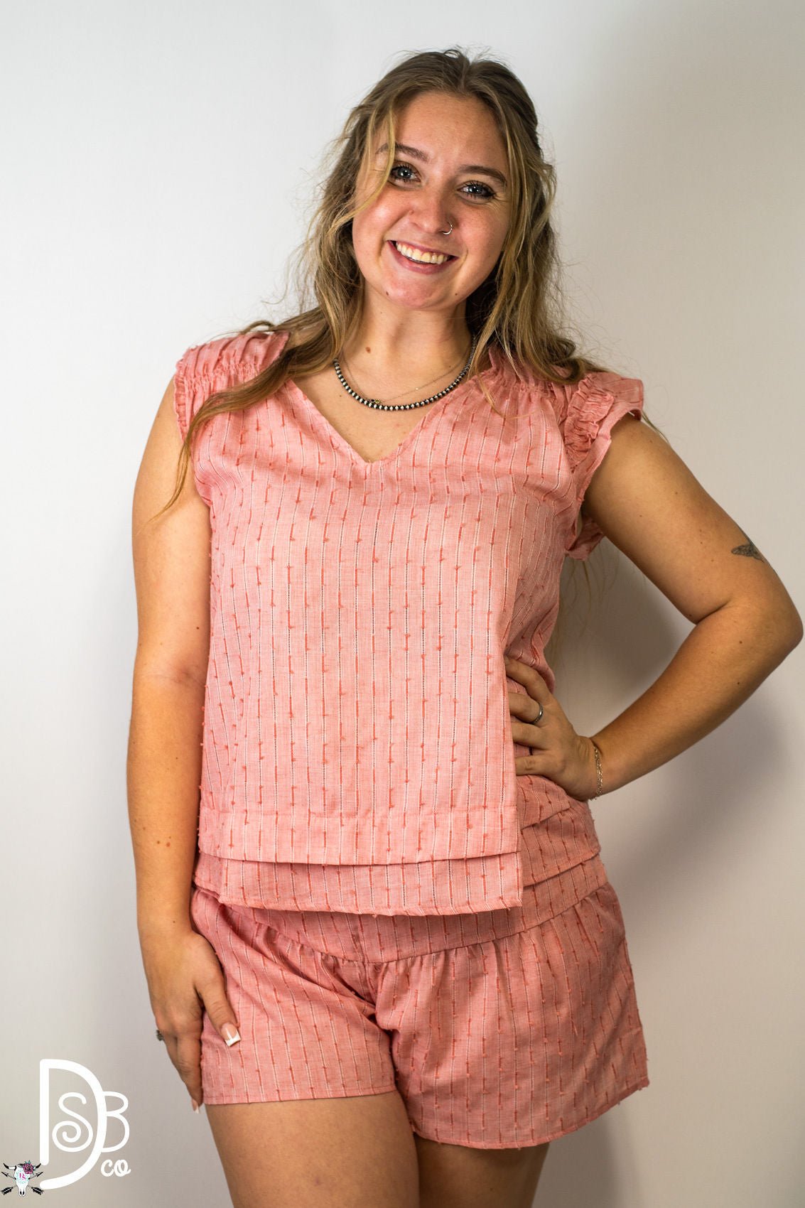The Presley Blush Top & Short Set - Deadwood South Boutique & Company LLC