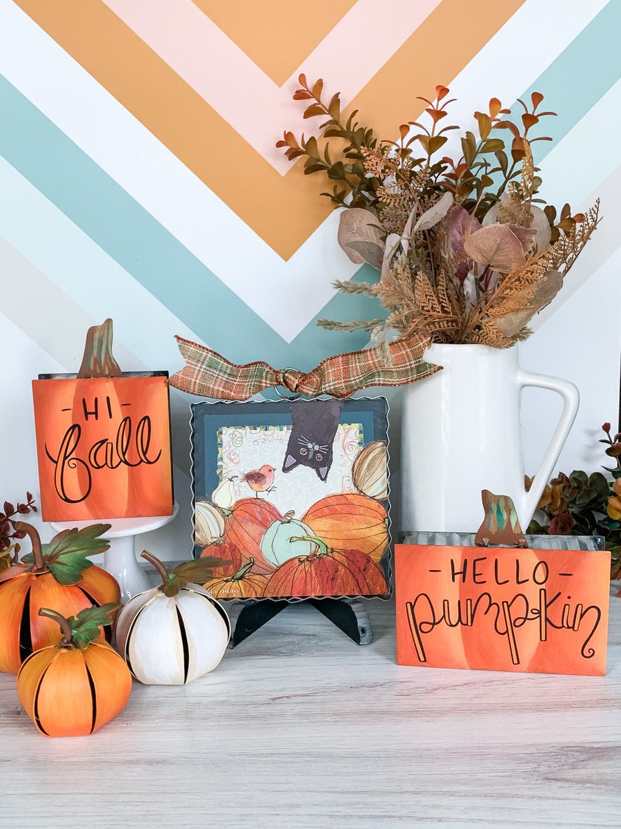 The Round Top Collection Reversible Fall Pumpkin Sitters - Deadwood South Boutique & Company LLC