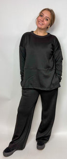 The Scuba Side Slit Top & Pant Set - Deadwood South Boutique & Company LLC