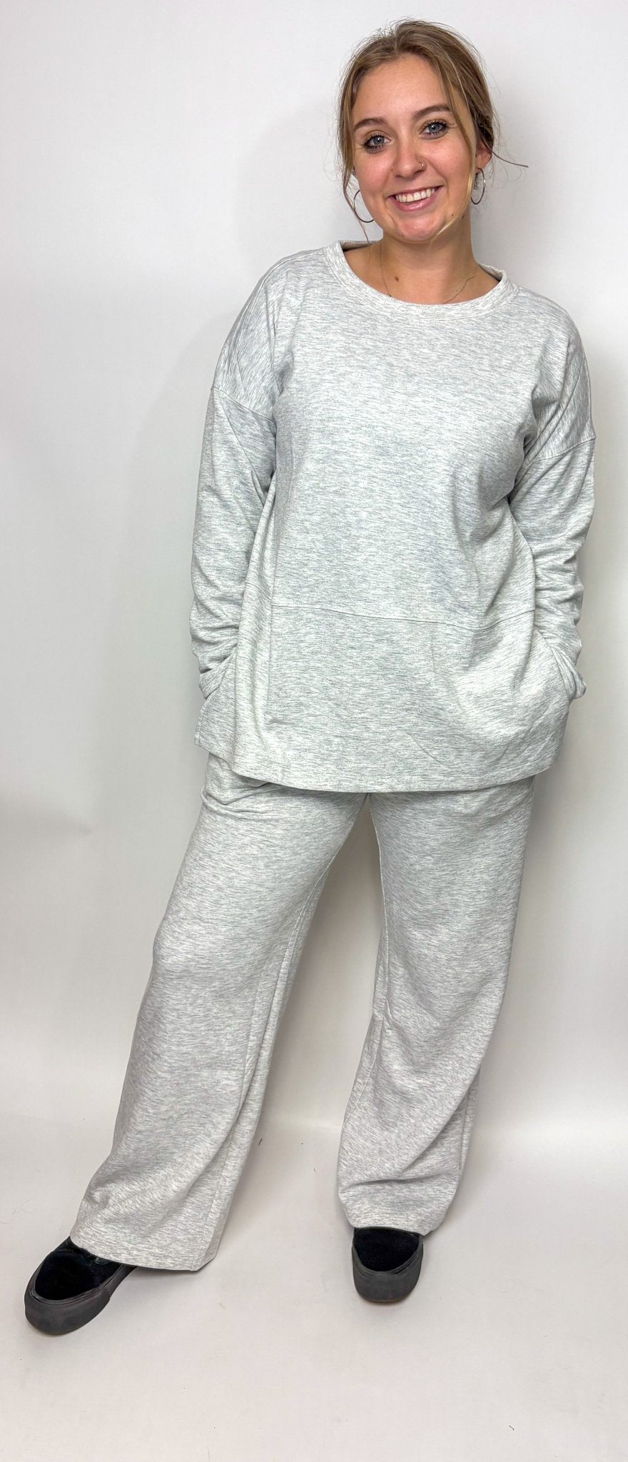The Scuba Side Slit Top & Pant Set - Deadwood South Boutique & Company LLC
