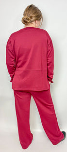 The Scuba Side Slit Top & Pant Set - Deadwood South Boutique & Company LLC
