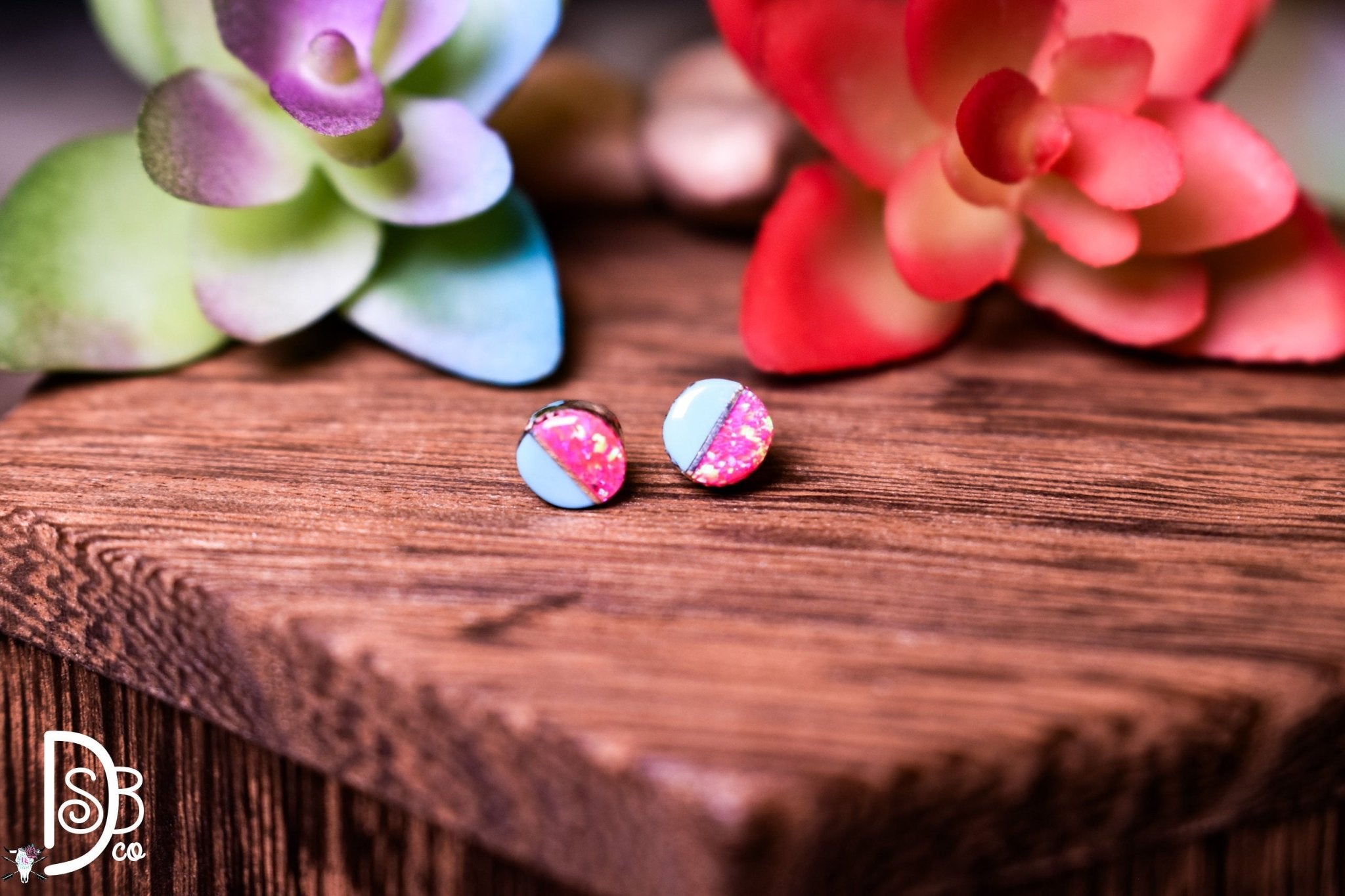 The Silvie Two Tone Sterling Silver Studs - Deadwood South Boutique & Company LLC