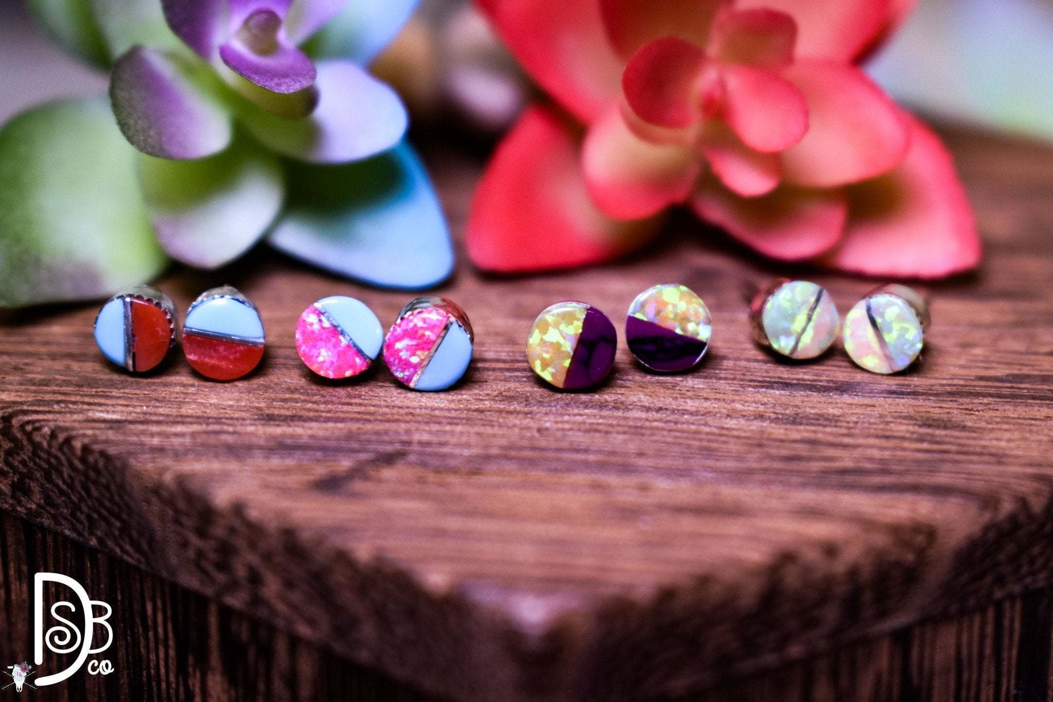 The Silvie Two Tone Sterling Silver Studs - Deadwood South Boutique & Company LLC
