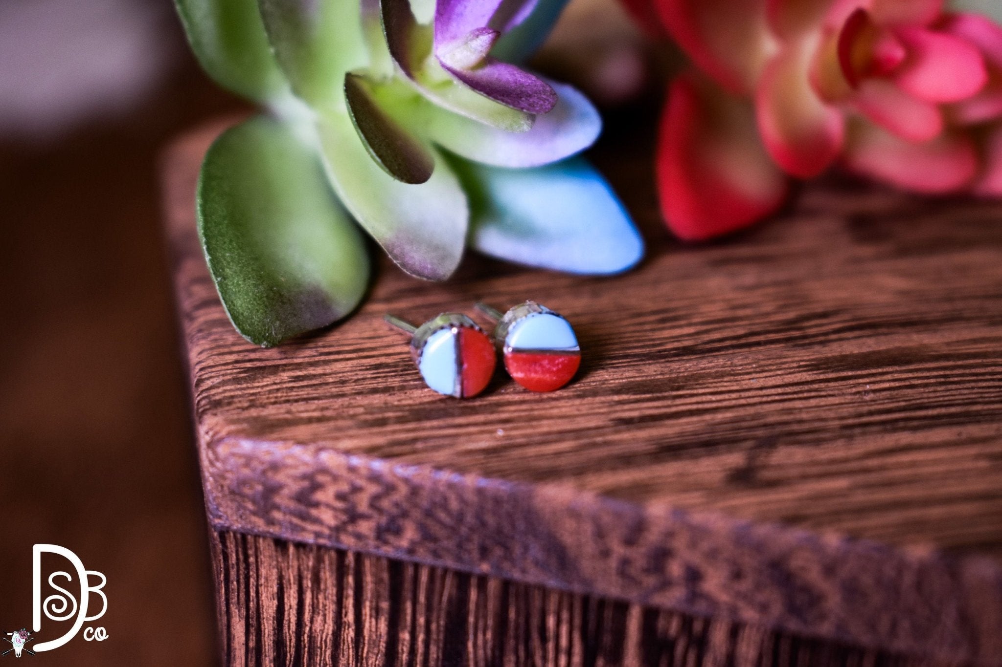 The Silvie Two Tone Sterling Silver Studs - Deadwood South Boutique & Company LLC