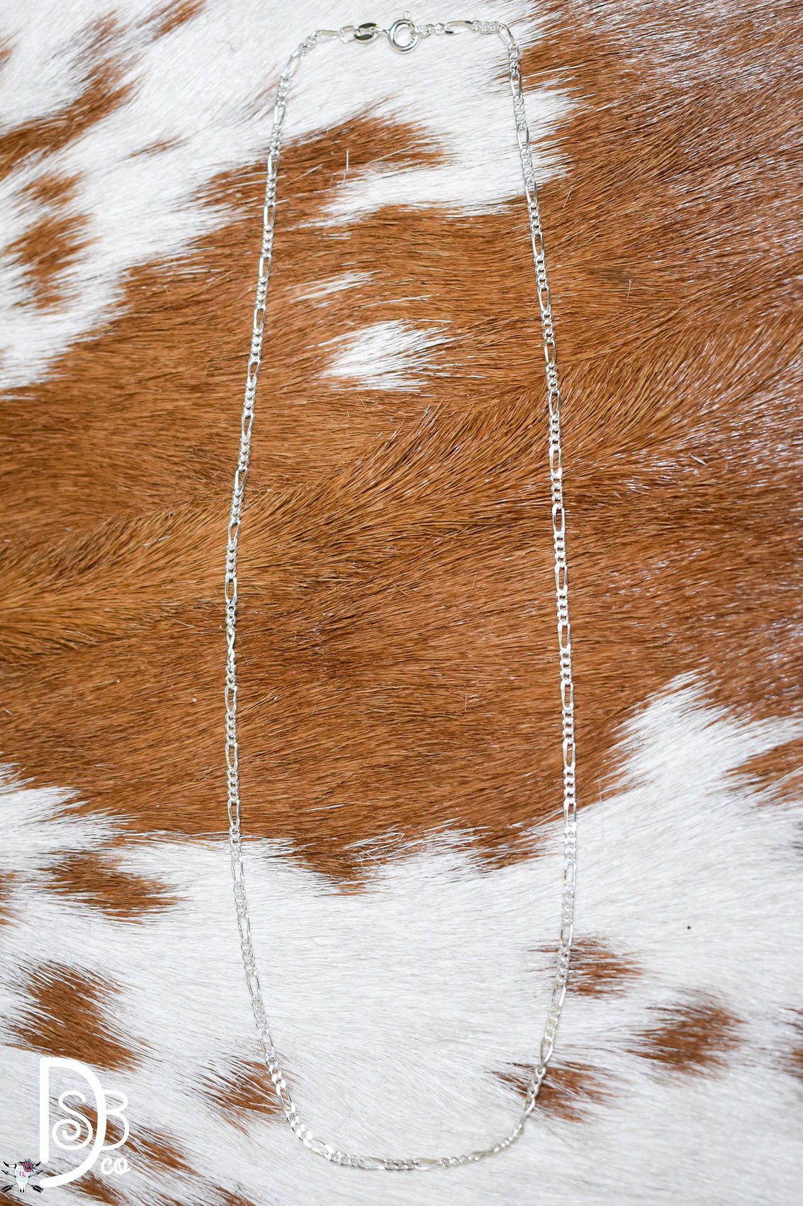 The Sterling Silver 18" Figaro Chain - Deadwood South Boutique & Company LLC
