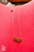 The Sterling Silver & Tigers Eye/Amber Bar Necklace - Deadwood South Boutique & Company LLC