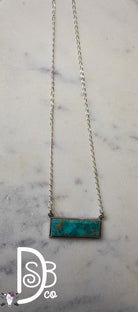 The Sterling Silver & Turquoise Bar Necklace - Deadwood South Boutique & Company LLC