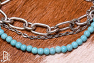 The Turquoise & Chain Adjustable Fashion Bracelet - Deadwood South Boutique & Company LLC