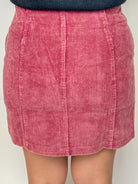 The Washed Corduroy Skirt - Deadwood South Boutique & Company LLC