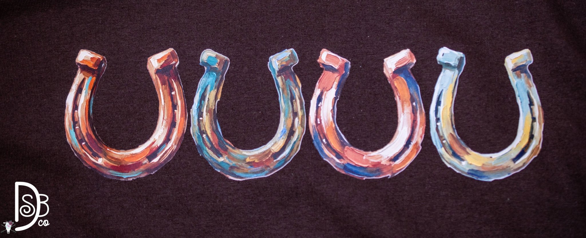 The Watercolor Horseshoe Long Sleeve - Deadwood South Boutique & Company LLC