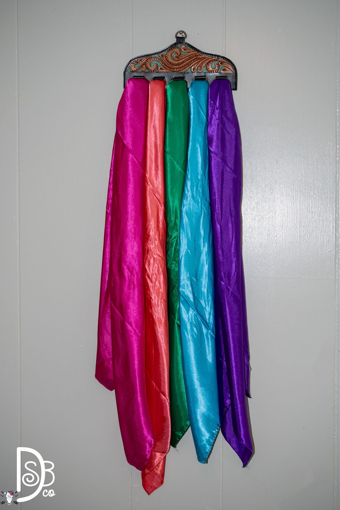 Tooled Leather Scarf Holder - Deadwood South Boutique & Company LLC