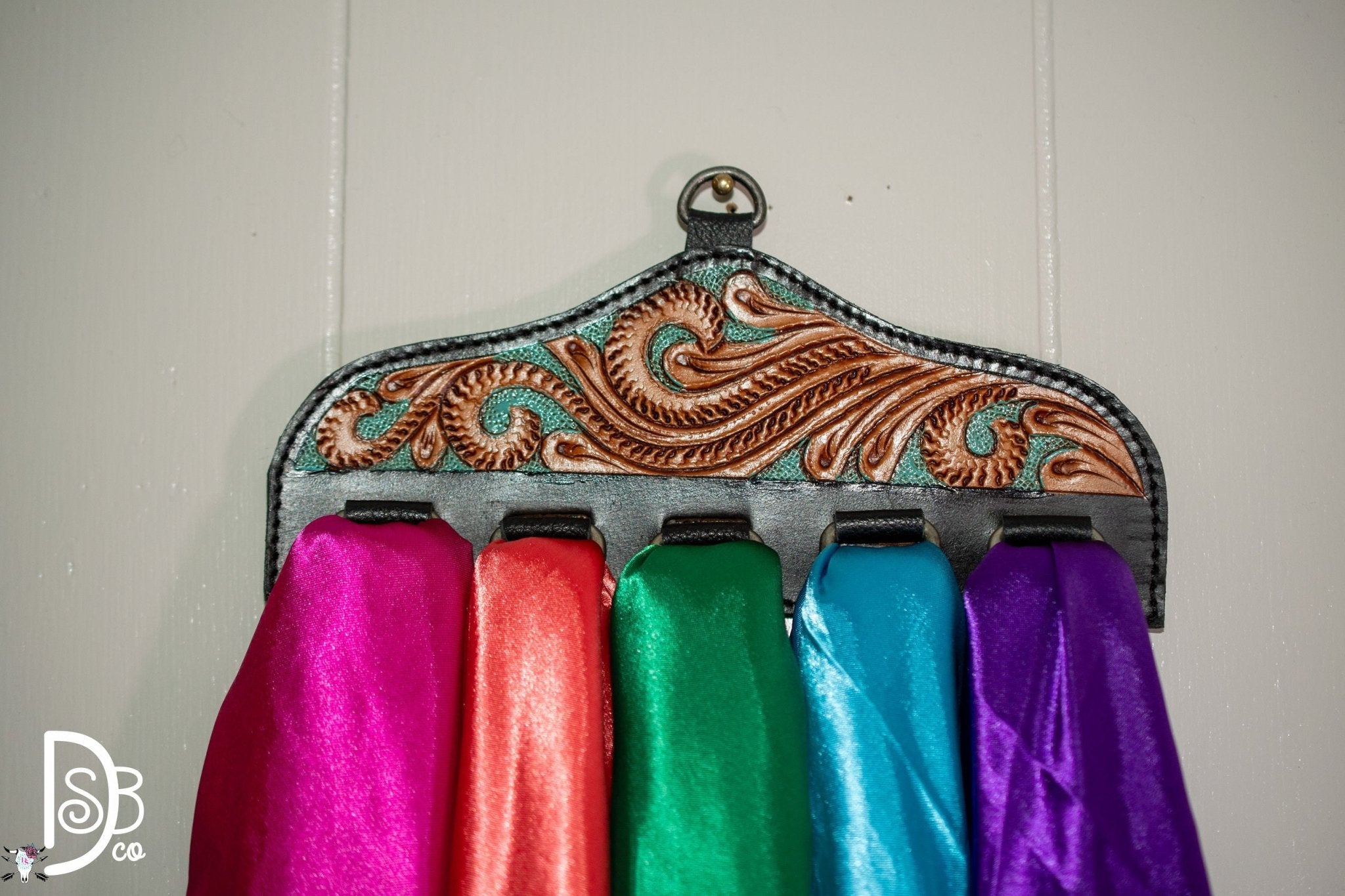 Tooled Leather Scarf Holder - Deadwood South Boutique & Company LLC