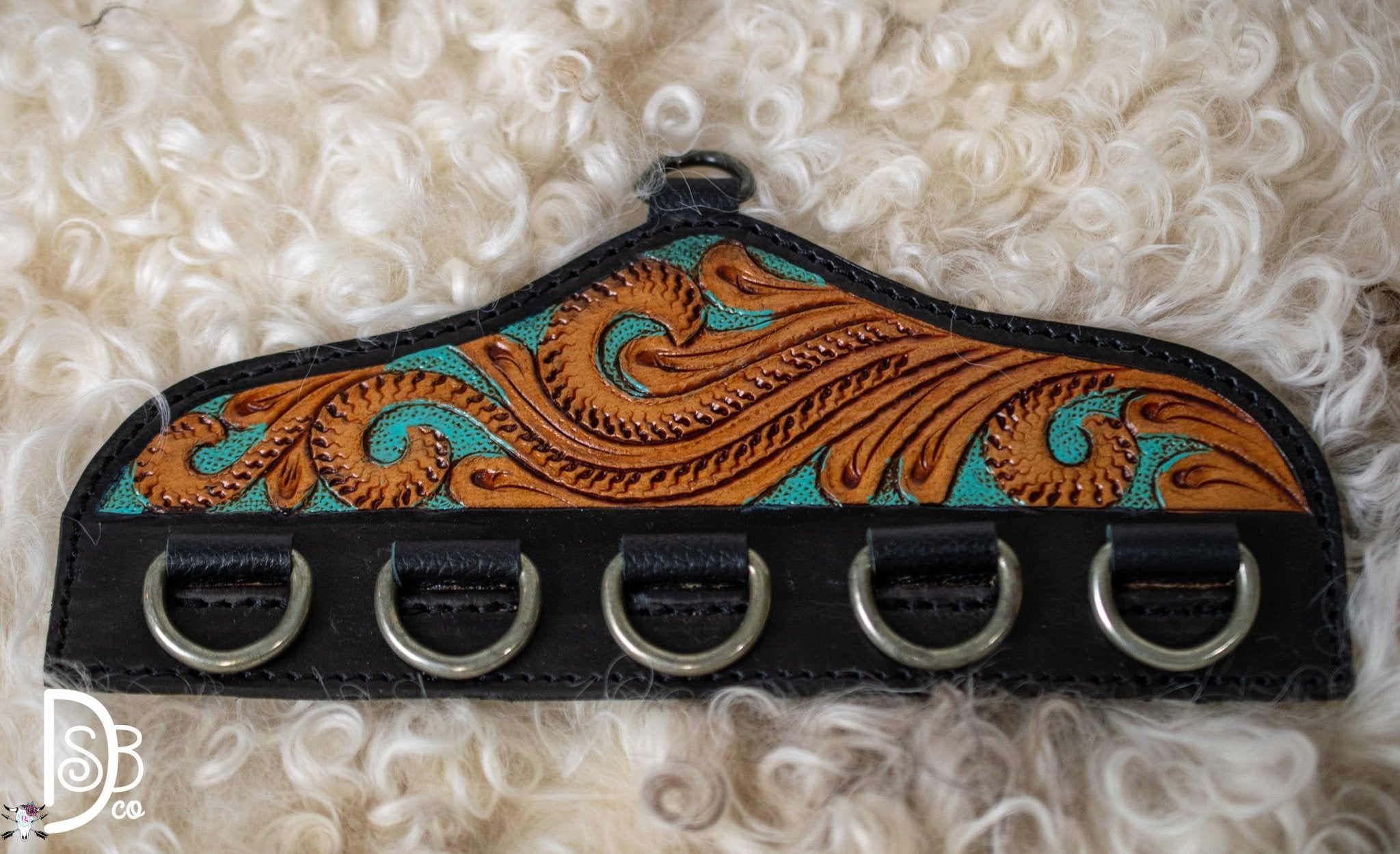 Tooled Leather Scarf Holder - Deadwood South Boutique & Company LLC