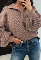 Trisha Textured Baggy Top - Deadwood South Boutique & Company LLC