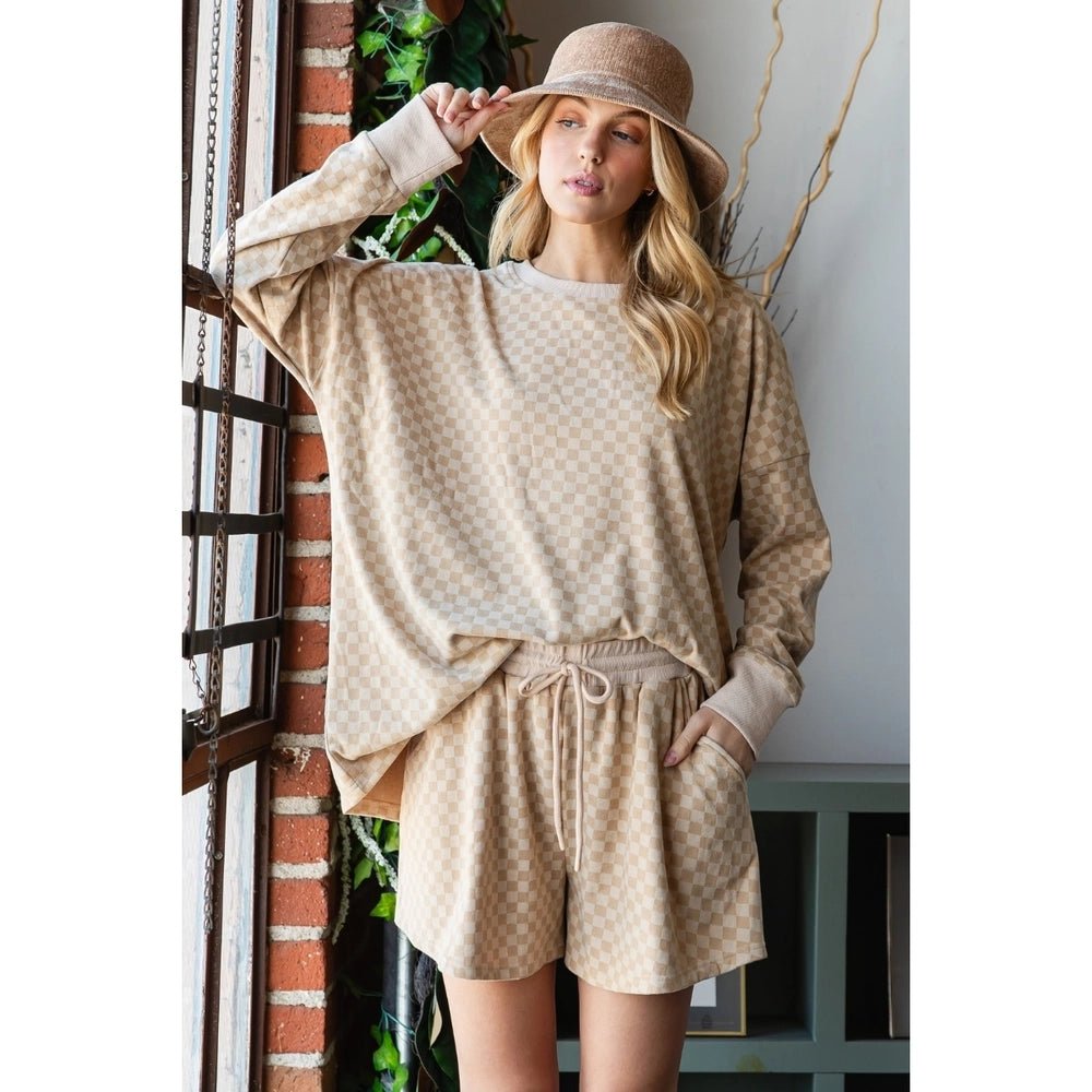Veveret Checkered Shirt & Shorts - Deadwood South Boutique & Company LLC